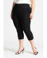 ფოტო #3 პროდუქტის Plus Size Rhinestone Capri Pant