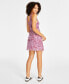 ფოტო #2 პროდუქტის Juniors' Ruched Mesh Mini Dress