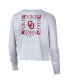 ფოტო #2 პროდუქტის Women's White Oklahoma Sooners Seasonal Cropped Long Sleeve T-shirt