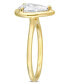 ფოტო #3 პროდუქტის Moissanite in 10K Gold Pear Solitaire Engagement Ring
