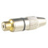 EUROCONNEX Female Professional Gold Metal Black Line RCA Connector