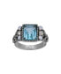 ფოტო #1 პროდუქტის Silver-Tone Aqua Stone Ring