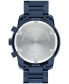 Men's Bold Verso Swiss Chronograph Blue Stainless Steel Bracelet Watch 44mm