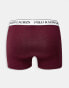 Polo Ralph Lauren 3 pack trunks in burgundy with contrasting logo waistband