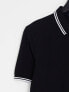 Фото #6 товара Fred Perry twin tipped logo polo in black