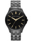 ფოტო #1 პროდუქტის Men's Black Ion-Plated Stainless Steel Bracelet Watch 45mm AX2144