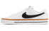 Фото #1 товара Кроссовки Nike Court Legacy Сити стайл легкие с антискользящим покрытием, низкие, унисекс, бело-черные код CU4150-102