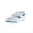 Фото #4 товара Reebok BB 4000 II Mens White Leather Lace Up Lifestyle Sneakers Shoes