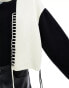 Фото #8 товара Edited contrast stitch knitted jumper in monochrome