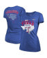 Фото #1 товара Women's Threads Royal Texas Rangers 2023 World Series Champions Local Ground Rules Roster Tri-Blend T-shirt