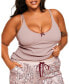 Фото #3 товара Plus Size Kaiden Cami & Joggers Set