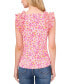 ფოტო #2 პროდუქტის Women's Floral Ruffle Sleeveless Tank Top