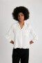 Фото #4 товара Kadın Beyaz Gömlek - W3614az/wt32