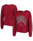 ფოტო #1 პროდუქტის Women's Cardinal Arizona Cardinals Skyler Parkway Cropped Long Sleeve T-shirt