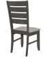 Dalila 2-Piece Asian Hardwood Ladder Back Side Chair Set