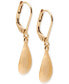 14k Hammered Teardrop Drop Earrings