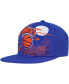 Фото #1 товара Men's Blue New York Knicks Hardwood Classics Asian Heritage Scenic Snapback Hat