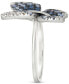 Denim Ombré (1-3/4 ct. t.w.) & White Sapphire (1/3 ct. t.w.) Butterfly Ring in 14k White Gold