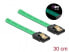 Delock 82064 - 0.3 m - SATA III - SATA 7-pin - SATA 7-pin - Male/Male - Green