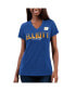 Фото #1 товара Women's Royal Distressed Chase Elliott Snap V-Neck T-shirt