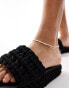 Фото #3 товара Public Desire Hattie woven flat slider in black