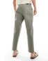 Фото #2 товара ASOS DESIGN smart oversized tapered linen blend trousers in dusty green