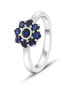 Charming silver ring with sapphires SAFAGG1