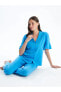Фото #1 товара Пижама LC WAIKIKI DREAM с рубашечным воротником и короткими рукавами