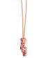 Passion Ruby (1/10 ct. t.w.) & Bubble Gum Pink Sapphire (3/4 ct.t .w.) Flower Pendant Necklace in 14k Rose Gold, 18" + 2" extender