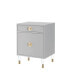 Araceli Single Drawer with Storage Compartment High Gloss Nightstand