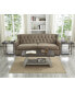 Contemporary 3-Piece Wood Shelf Coffee Table Set in Weathered Walnut and Gray