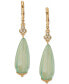 Gold-Tone Pavé & Fluted Bead Drop Earrings