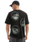 Фото #1 товара Bolongaro Trevor short sleeve t-shirt in black with embroidered green print