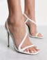 Steve Madden Natalia heeled sandals in white patent