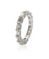 Фото #3 товара Suzy Levian Sterling Silver Cubic Zirconia Petite Baguette Eternity Band