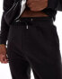 DTT half zip sweatshirt & jogger tracksuit set in black