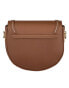 Valentino Tonga RE western flap bag with contrast stitch in brown