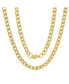 Men's 18k gold Plated Stainless Steel Accented 8mm Cuban Chain 24" Necklaces