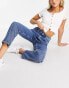 & Other Stories Favourite cotton blend straight leg mid rise cropped jeans in vikas blue - MBLUE