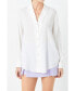 Фото #1 товара Women's Pearl Button Collared Shirt