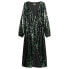 Фото #1 товара SUPERDRY Sequin Wrap Long Sleeve Midi Dress