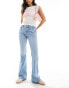 Фото #1 товара Bershka high waisted flared jeans in light blue wash