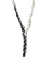 ფოტო #3 პროდუქტის Cultured Freshwater Button Pearl (5-6mm) & Onyx Marquise 18" Lariat Necklace in Sterling Silver