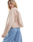 Фото #4 товара ASOS DESIGN cropped twill jacket in dusty pink