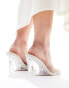 Фото #4 товара Public Desire Wide Fit Iggy wedge heeled perspex mule in clear