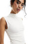 Фото #2 товара New Look ruched side tank top in off white