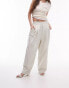 Topshop pull on pleated balloon trouser in ecru