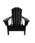 4 Piece Set Classic Folding Adirondack Chair With Footrest Ottoman