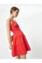 Фото #2 товара Платье Koton Mini Elbise Kalın Askılı Fırfır ve Gipe Detaylı Düğmeli Astarlı
