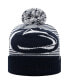 Фото #2 товара Men's Navy Penn State Nittany Lions Line Up Cuffed Knit Hat with Pom